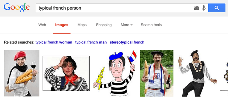 Actual Google results