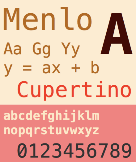 Menlo Font