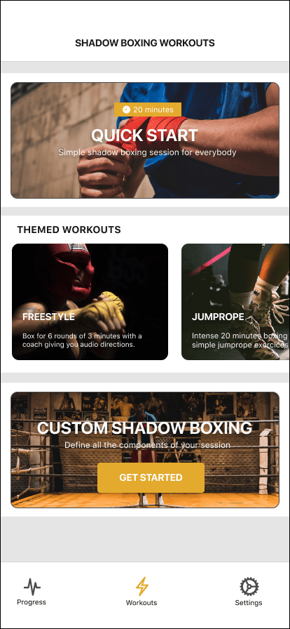 Boxing app MVP