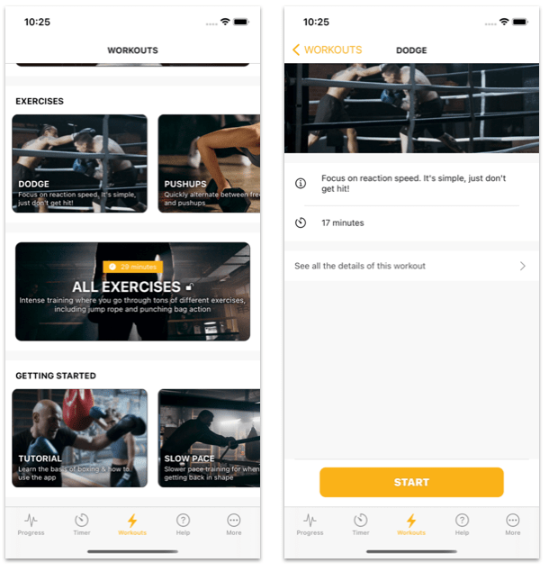 Boxing iOS app